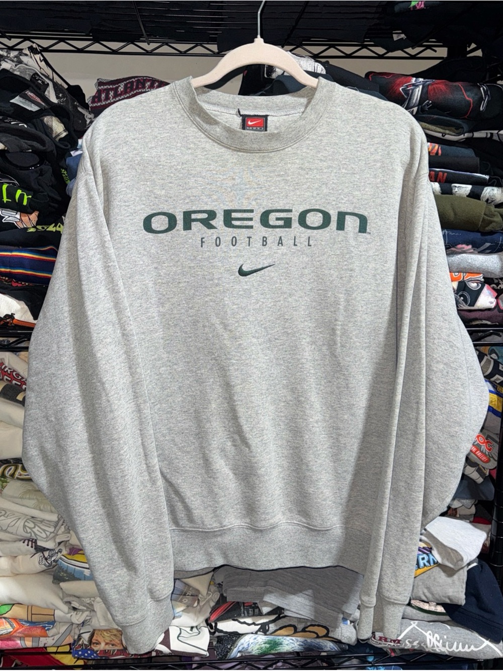 Vintage 90s Nike Oregon University Football Embroidered Center Swoosh Crewneck M